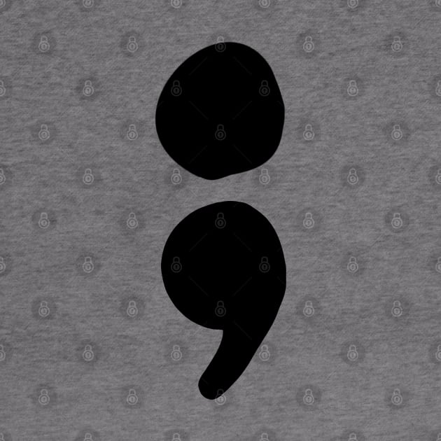 semicolon (black) by mystudiocreate